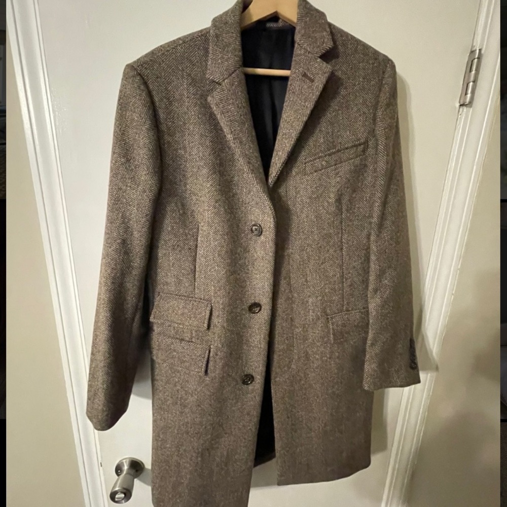 J Crew topcoat 36S. herringbone